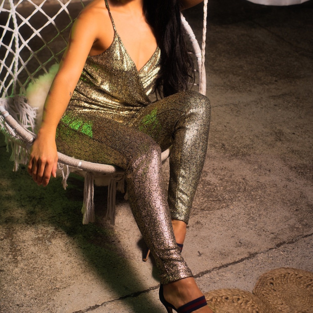 Gold Snakeskin Jumpsuit